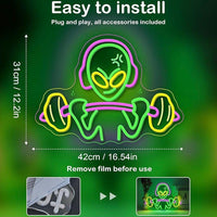 LED Neon Schild Alien Fitness