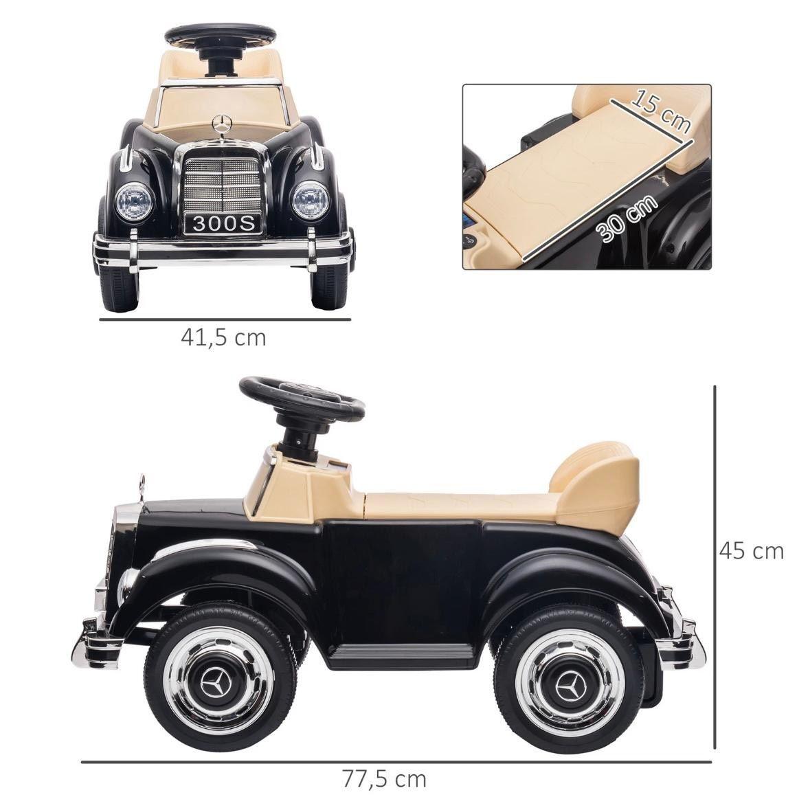 Mercedes-Benz 300S Rutschauto Kinder Schwarz – Offiziell lizenziert