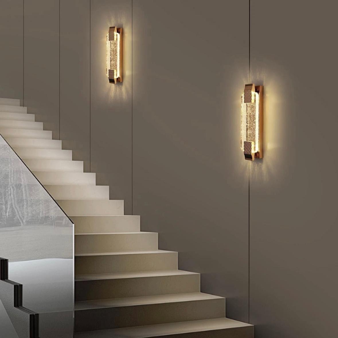 Kristall LED Wandleuchte Gold Modern 8–12W