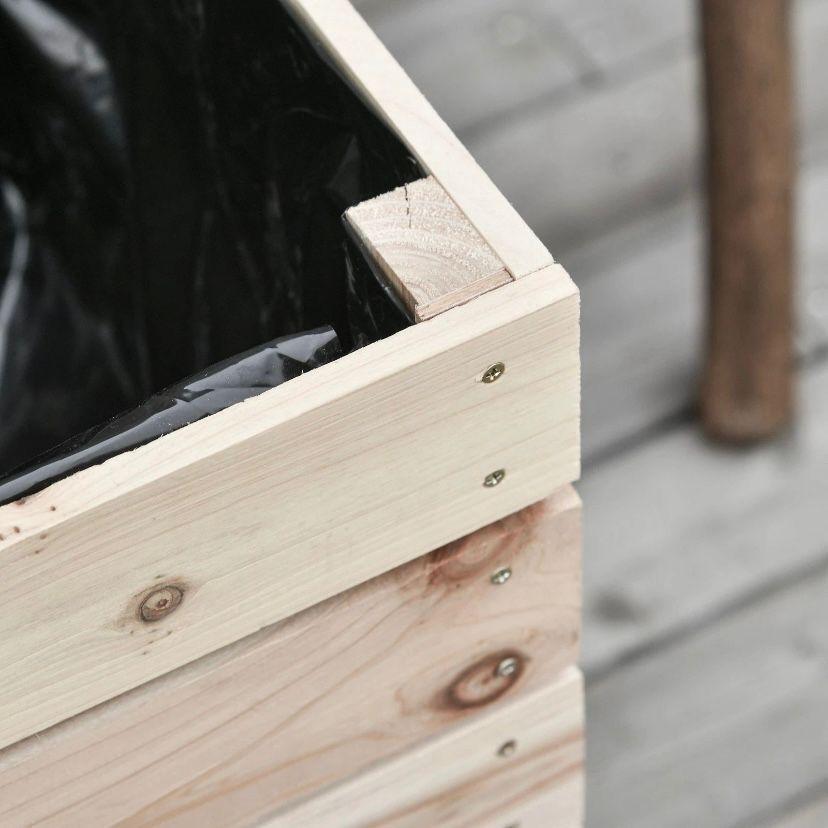 Hochbeet Set Holz stapelbar Pflanzkasten Balkon Garten