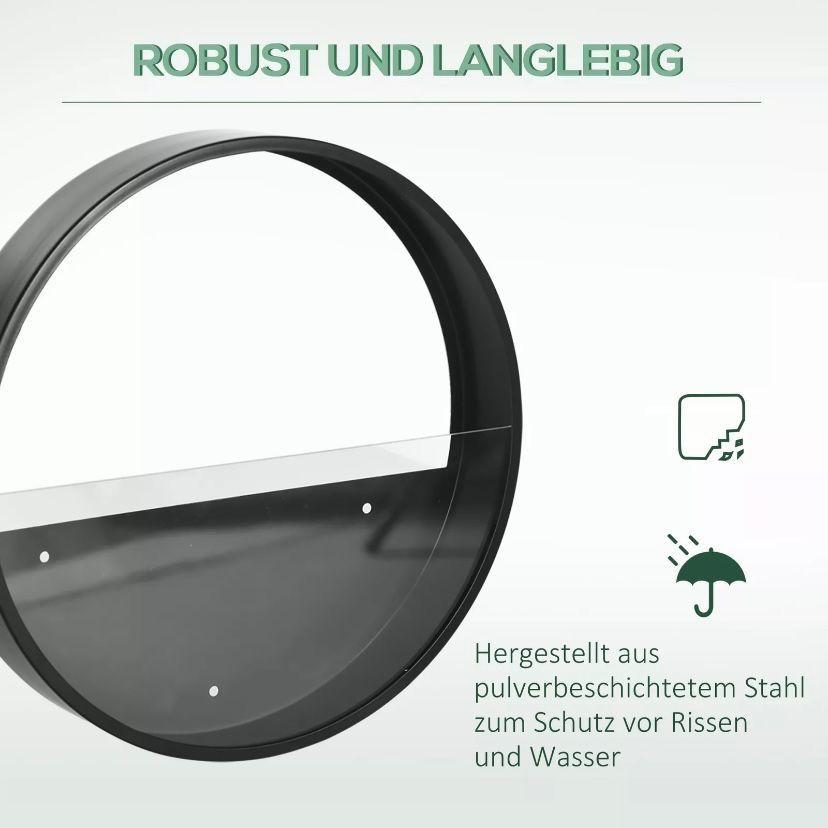 3er Set Wand Pflanzgefäß Pflanzenhalter Wanddeko schwarz