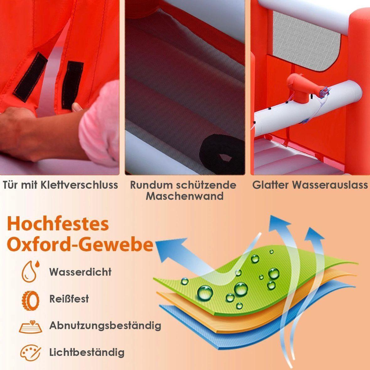 Feuerwehr Hüpfburg mit Rutsche & Wasserbecken Kinder 3–10 Jahre Indoor Outdoor