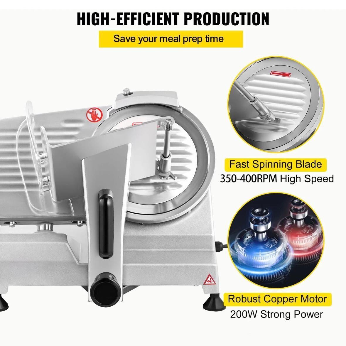 Elektrische Fleischschneidemaschine 200W präzise & vielseitig