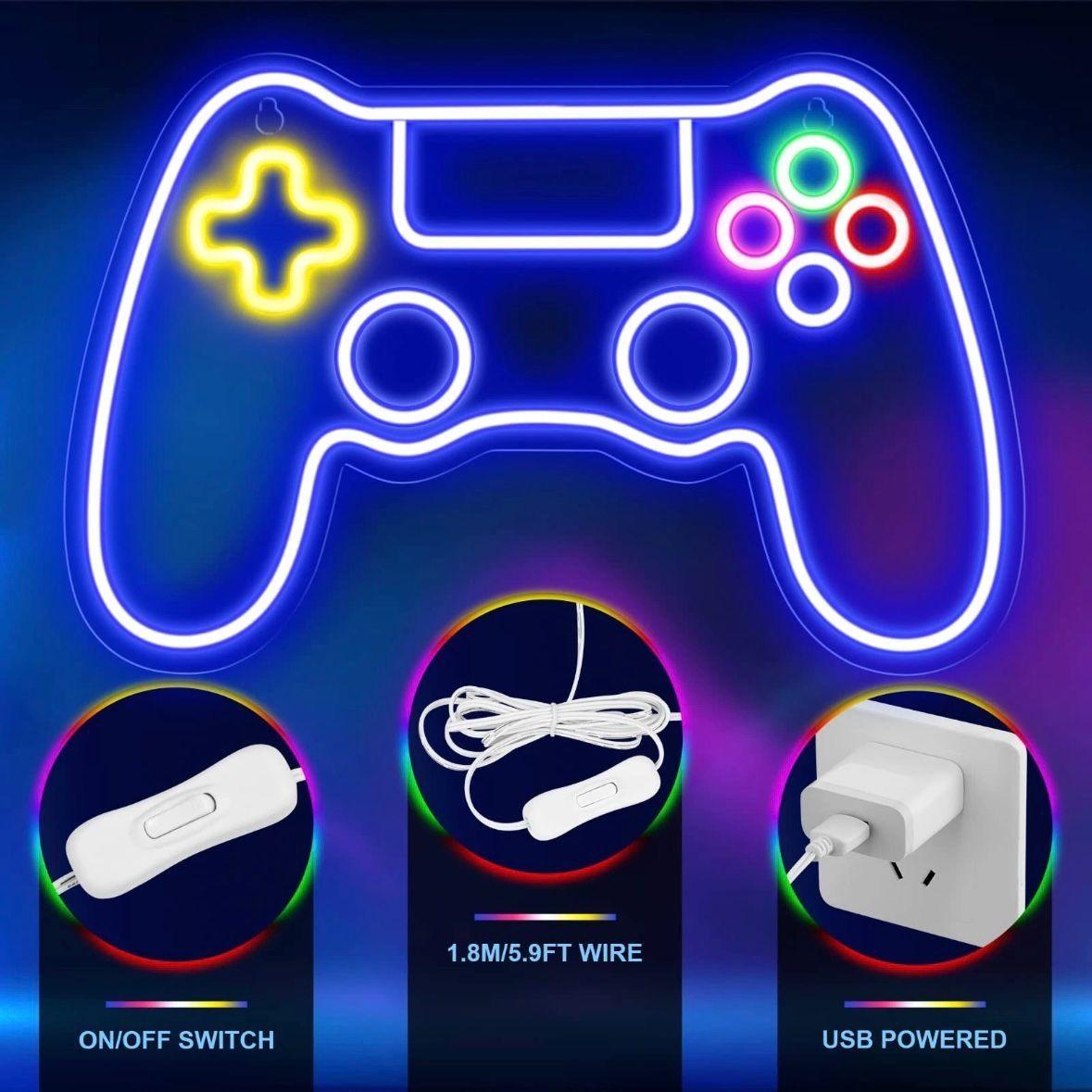 LED Neon Schild Gamepad