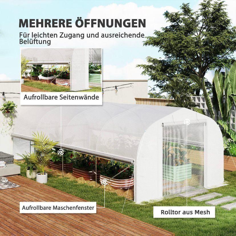 Foliengewächshaus 6×3×2 m Garten Gewächshaus