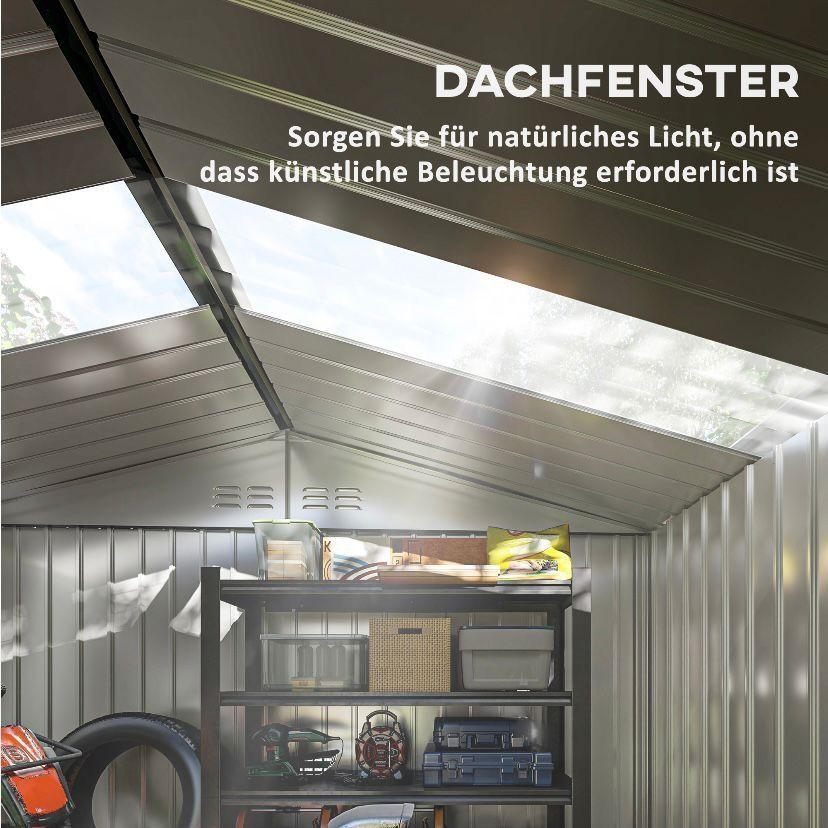 Gerätehaus Metall 4,9 m² Gartenhaus Stahl Geräte Schuppen