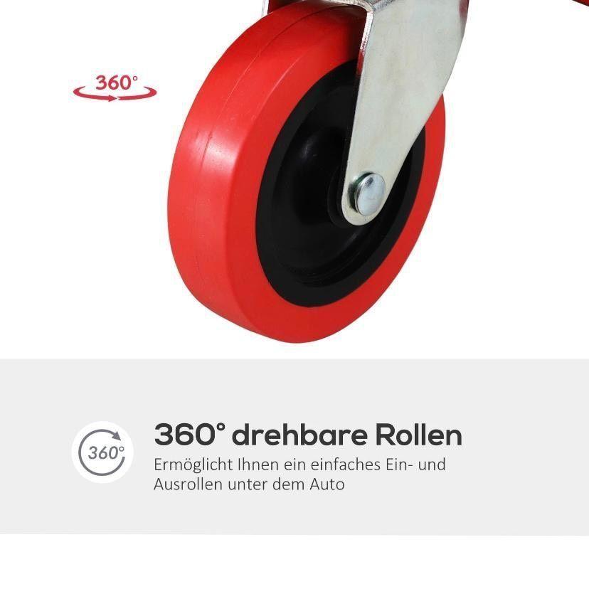 Werkstattliege Rollbrett Rot