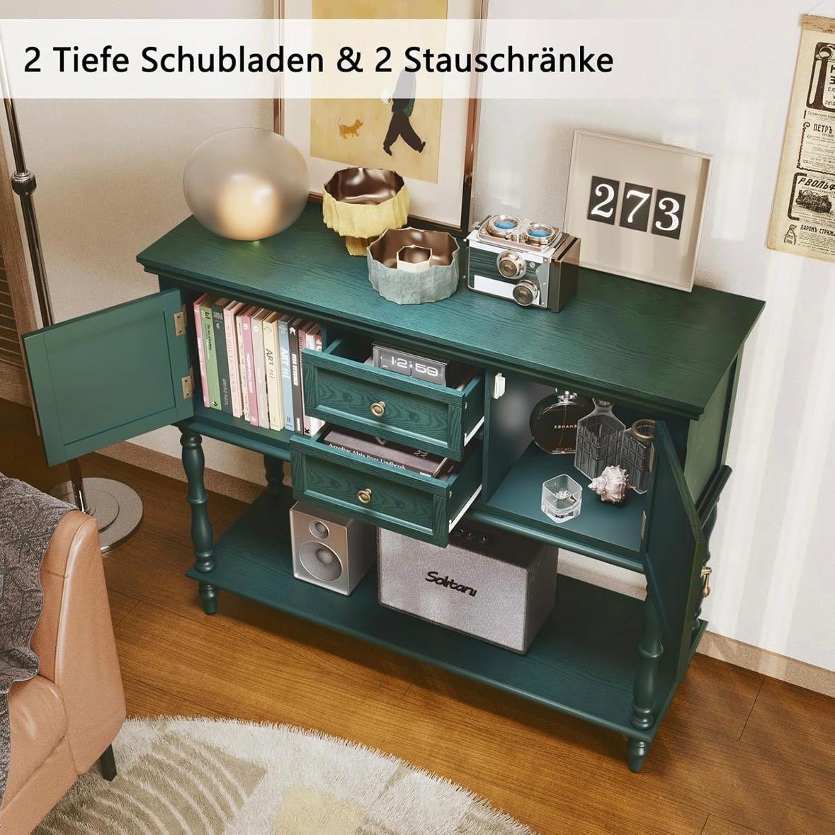 Antiker Konsolentisch Retro Grün