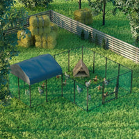Großer Hühnerstall Outdoor halboffen mit Abdeckung 393×312cm