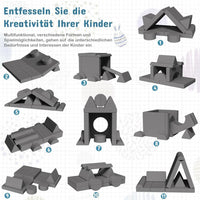 15tlg Modulares Kinderspielsofa Kreative Spielcouch Cord