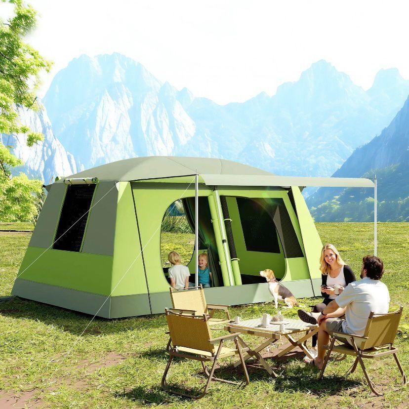 Familien-Campingzelt für 4–8 Personen mit 2 Kabinen & Wohnbereich