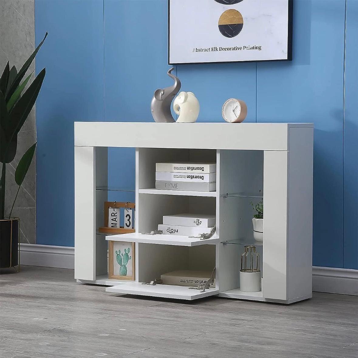 Modernes TV-Lowboard Eckdesign mit LED
