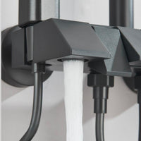 Duschsystem Grau mit Thermostat Regendusche + Handbrause Komplettset