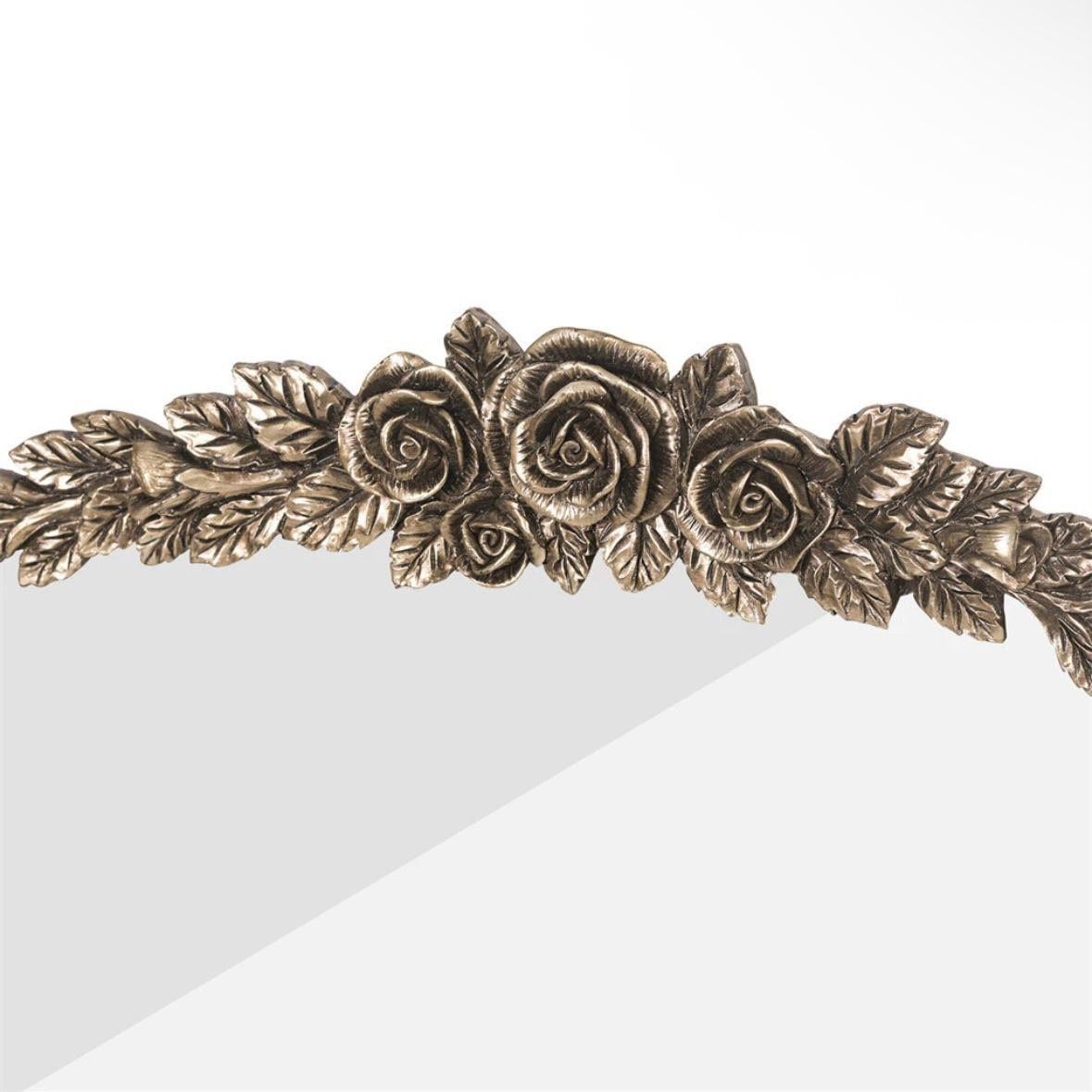 Barock Wandspiegel Messinggold mit Rosenverzierung