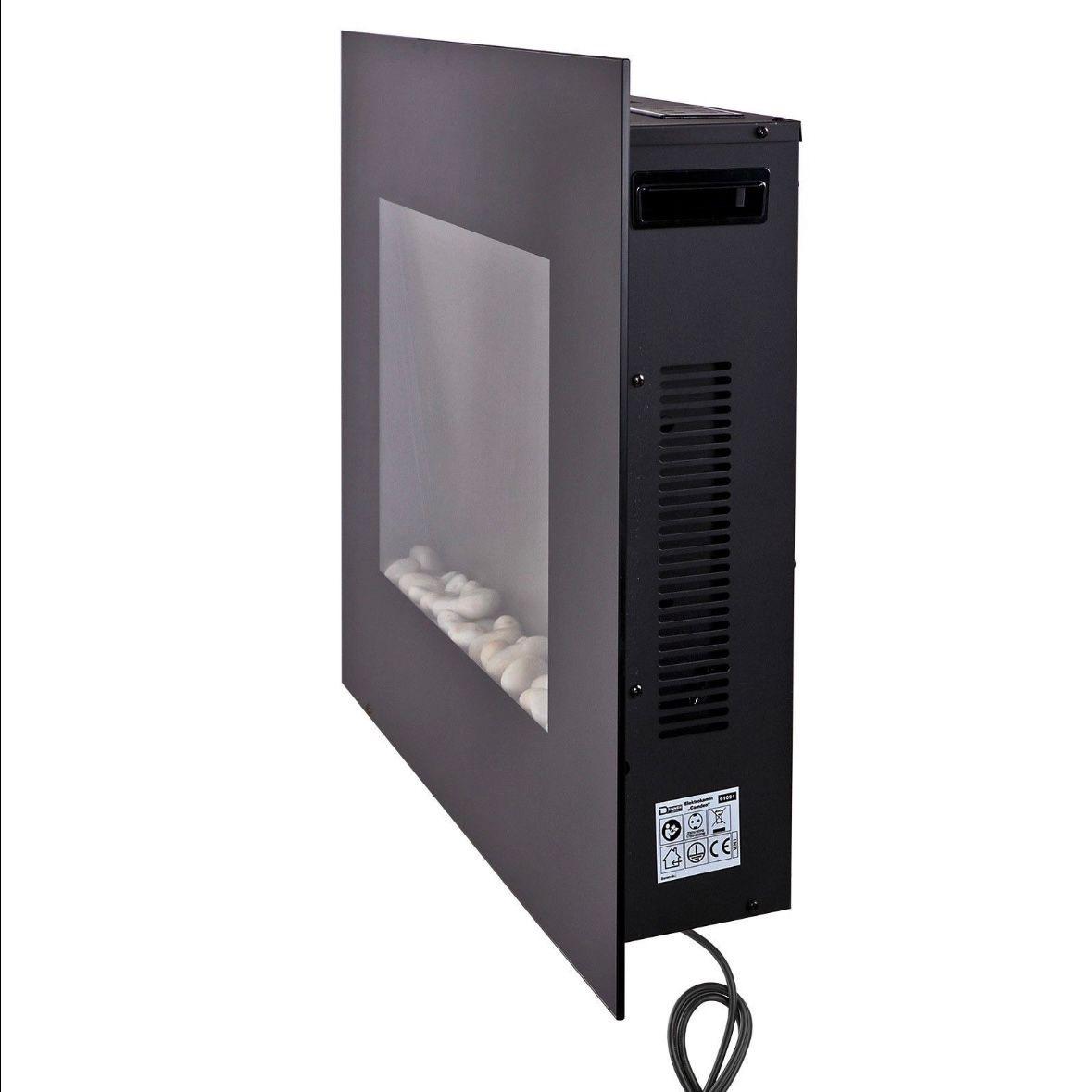 Elektro Wandkamin mit Glasfront LED Feuerillusion 1800W
