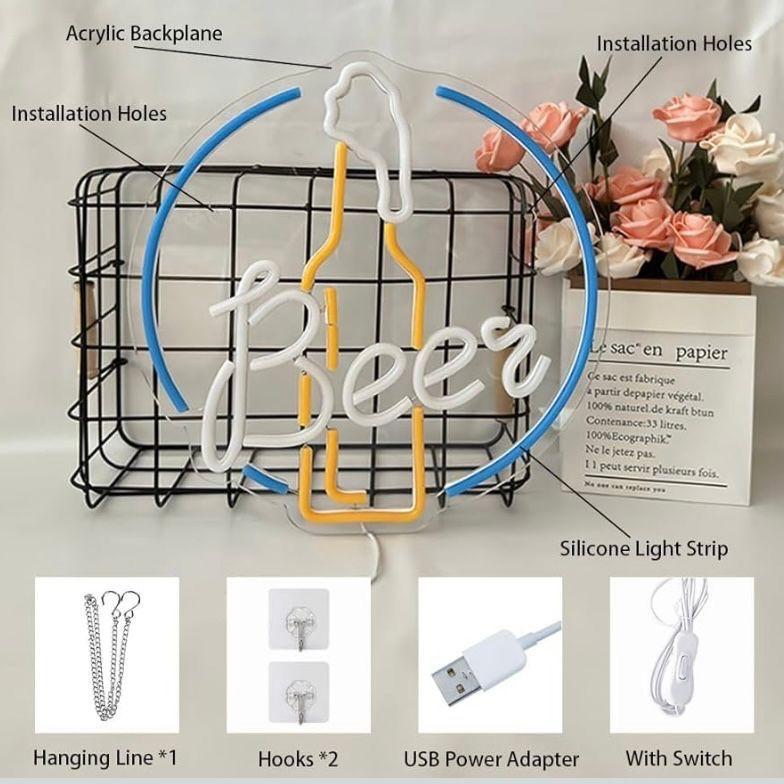 LED Neon Schild Beer