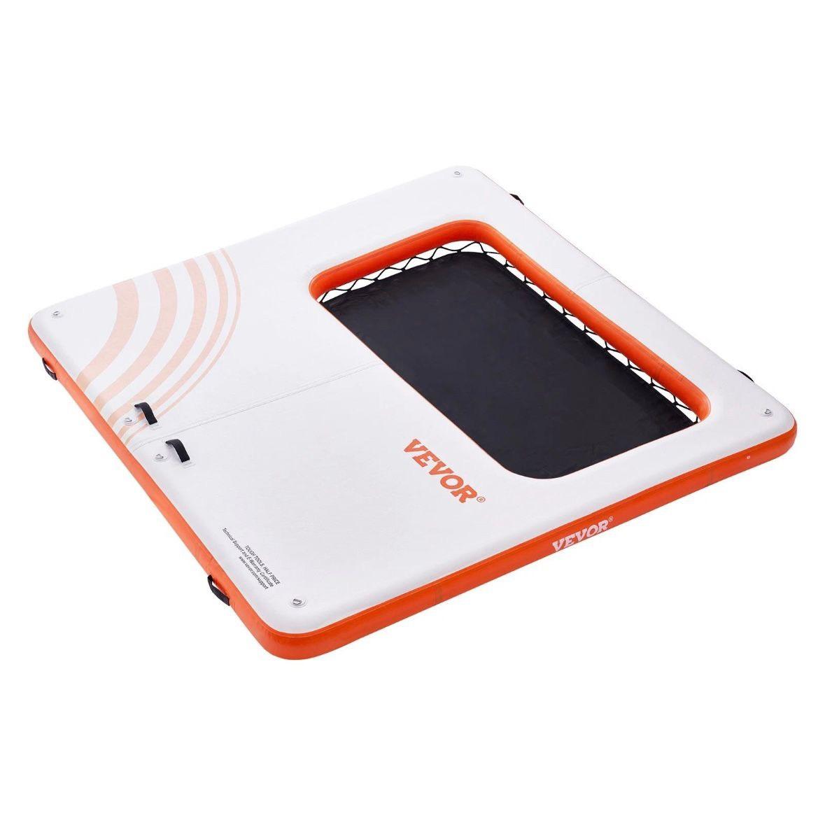 Aufblasbares Schwimmdock mit Trampolin-Netzpool 3,04×3,04m
