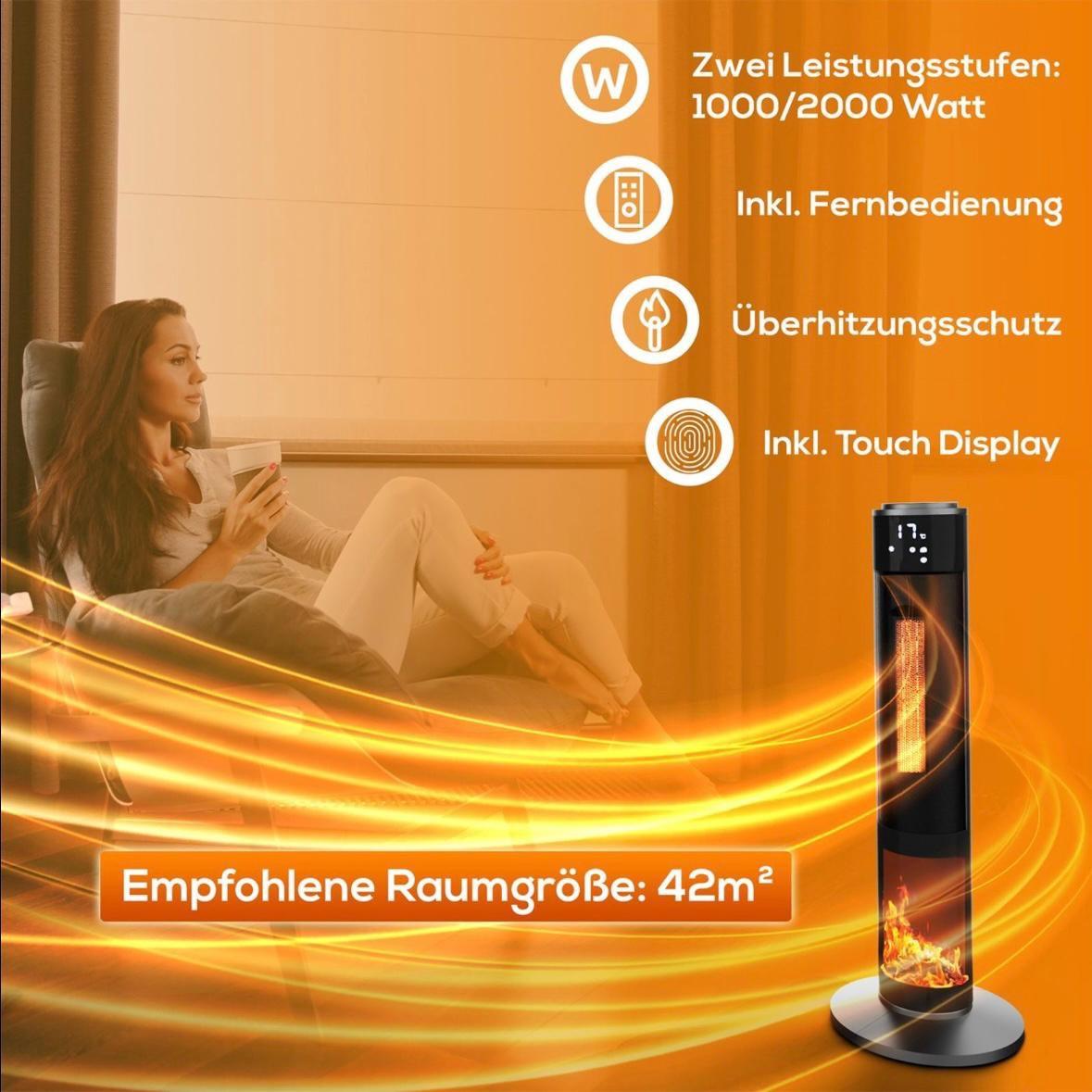 Turm-Keramik-Heizlüfter 2000W