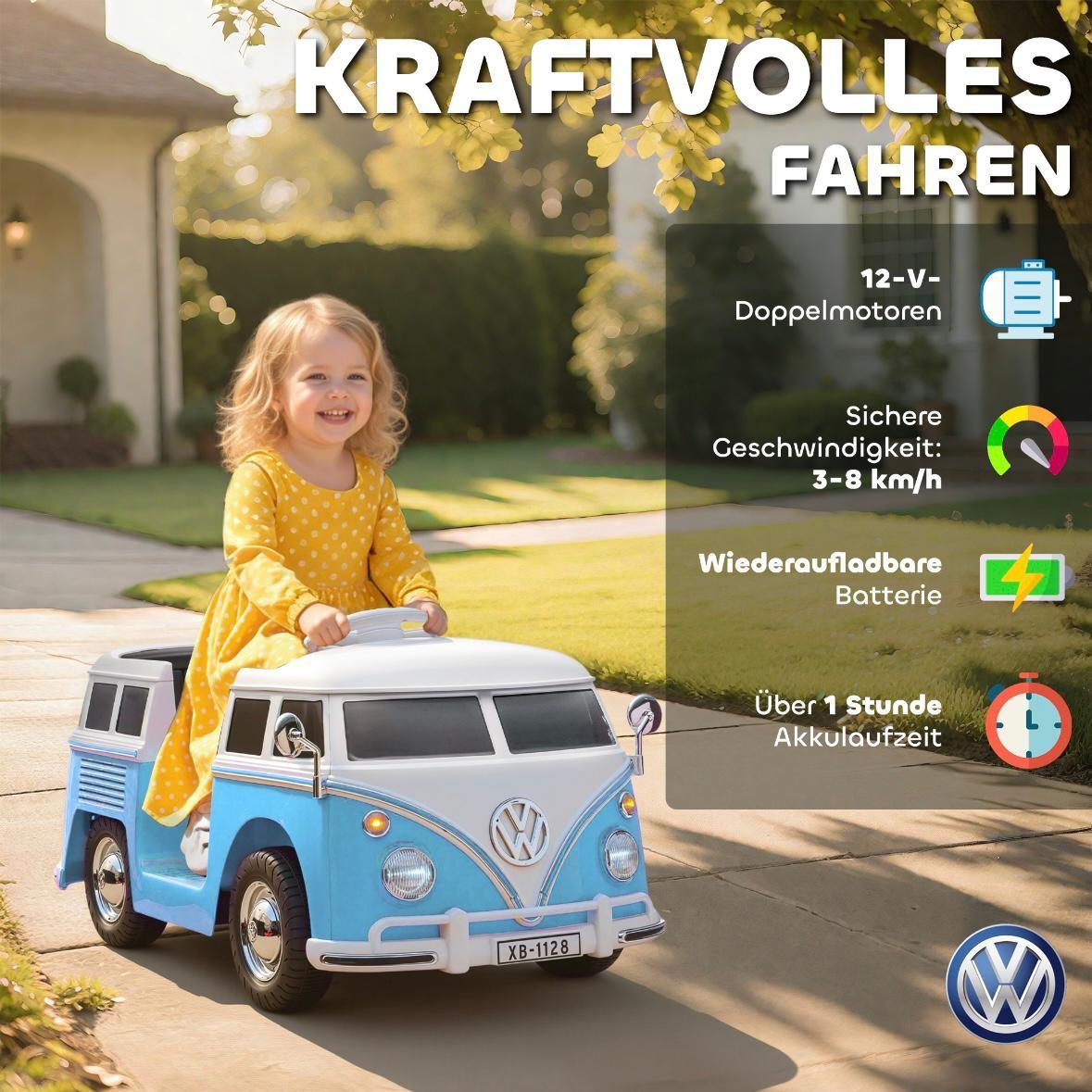 Volkswagen T1 Camper Kinder Elektroauto 12V mit MP3 & Licht