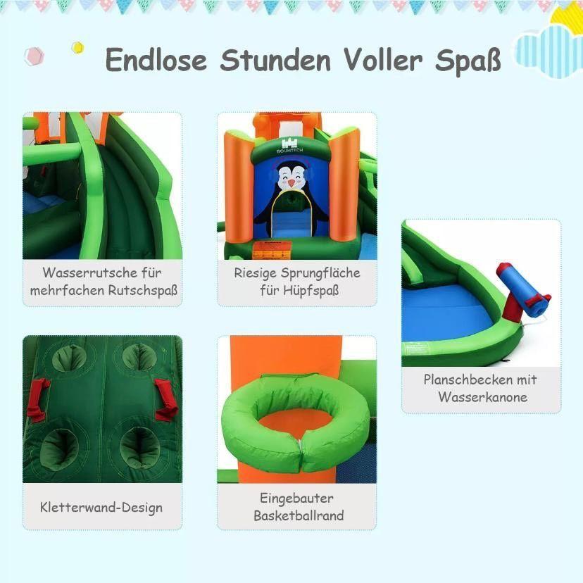 Aufblasbare Hüpfburg mit Wasserrutsche & Pool – großes Outdoor-Spielcenter für Kinder