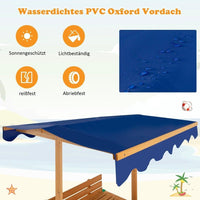 Sandkasten aus Zedernholz mit Dach & Sitzbänken