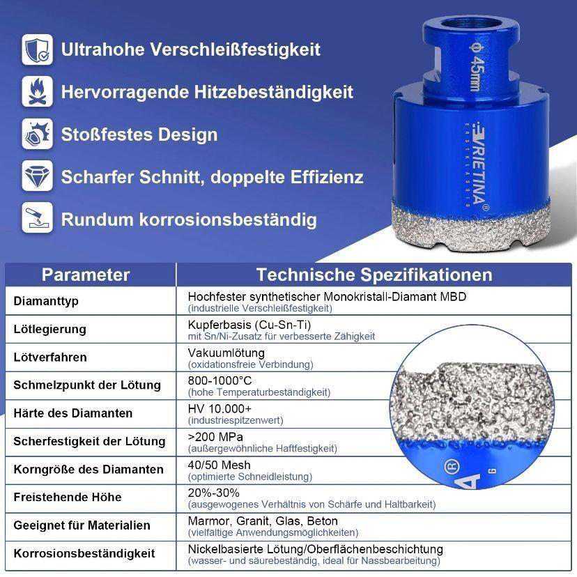 Diamant Trennscheibe 125 mm Fliesen Feinsteinzeug Granit