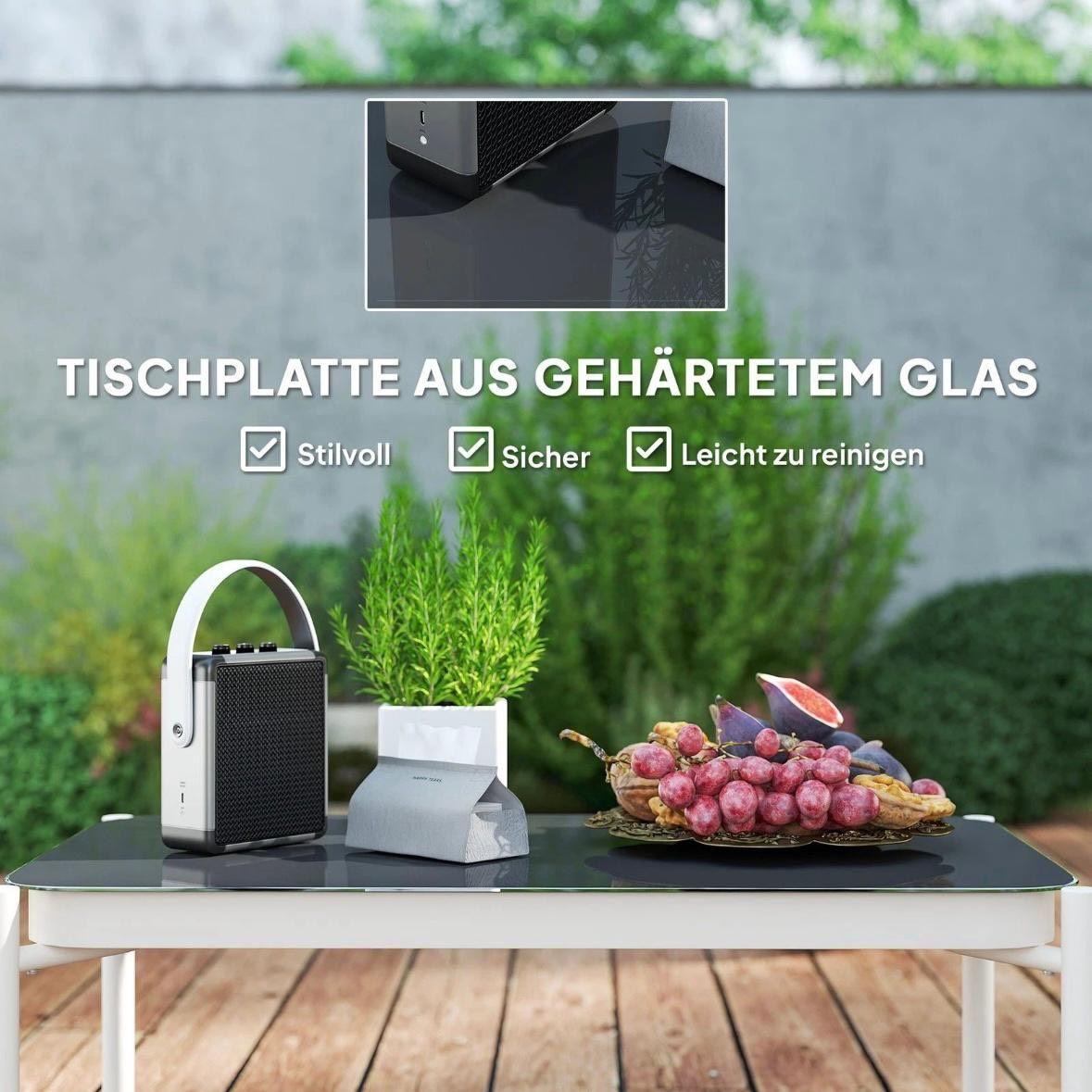 Polyrattan Gartenmöbel Set 4-teilig  Sofa, Sessel & Couchtisch