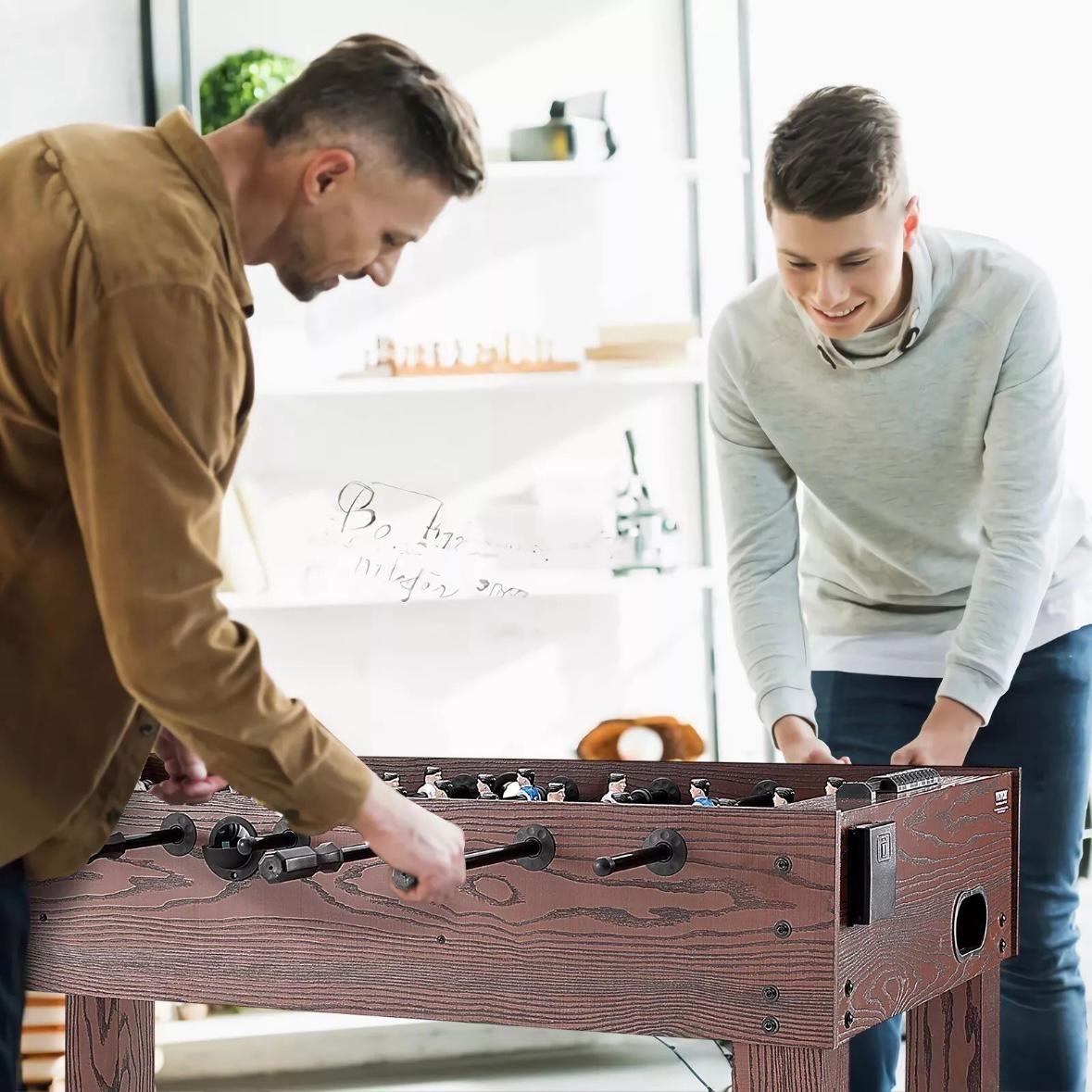 Tischkicker 54 Zoll Kickertisch mit Getränkehaltern & Punktezähler