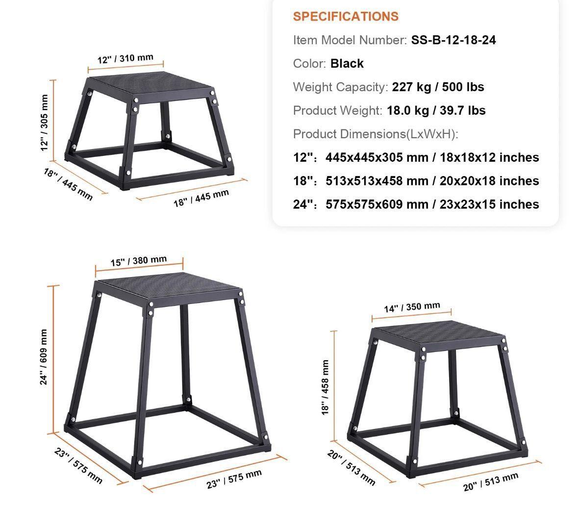 3tlg Plyo-Box Set Kraft- & Sprungtraining