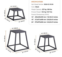 3tlg Plyo-Box Set Kraft- & Sprungtraining