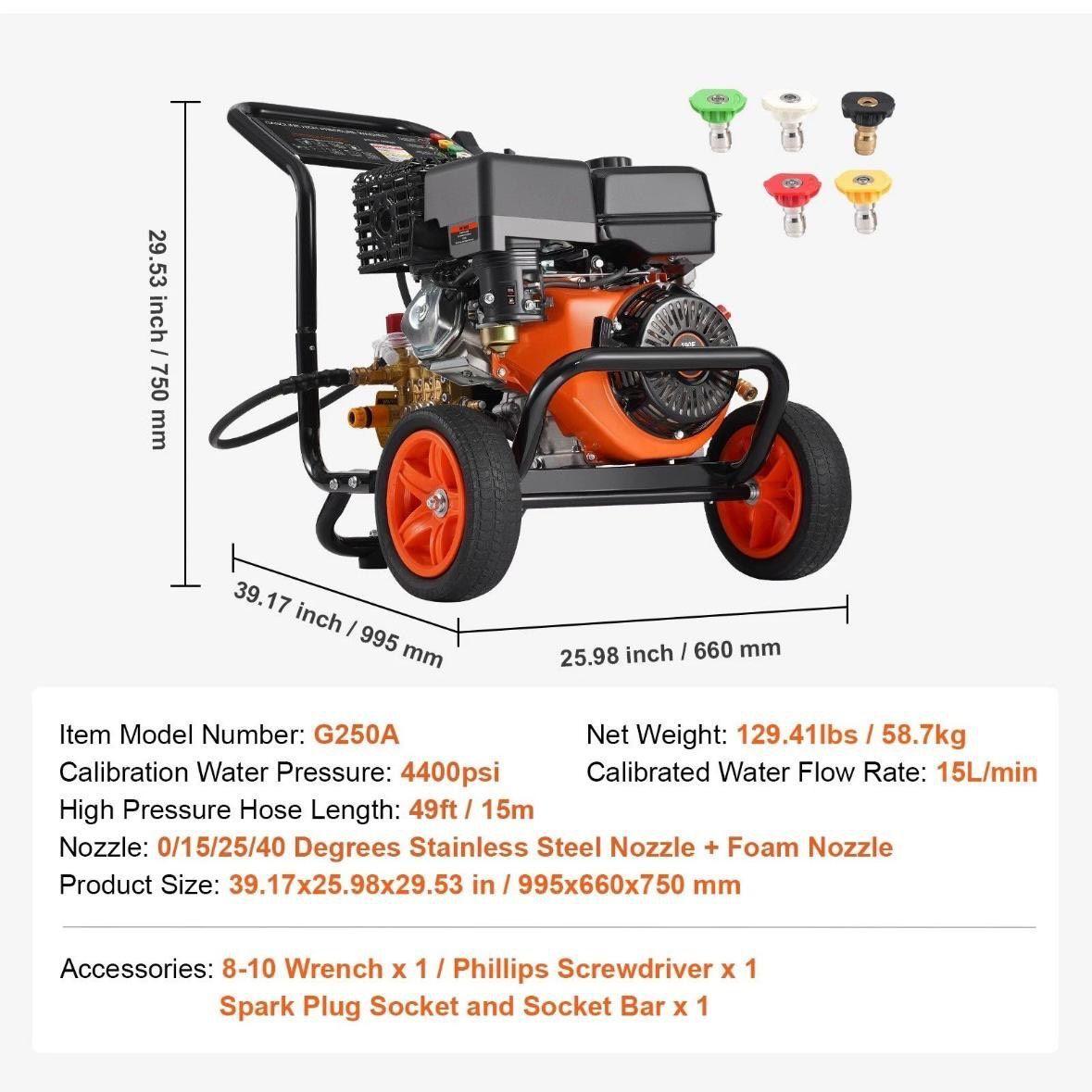 Benzin Hochdruckreiniger 4400 PSI