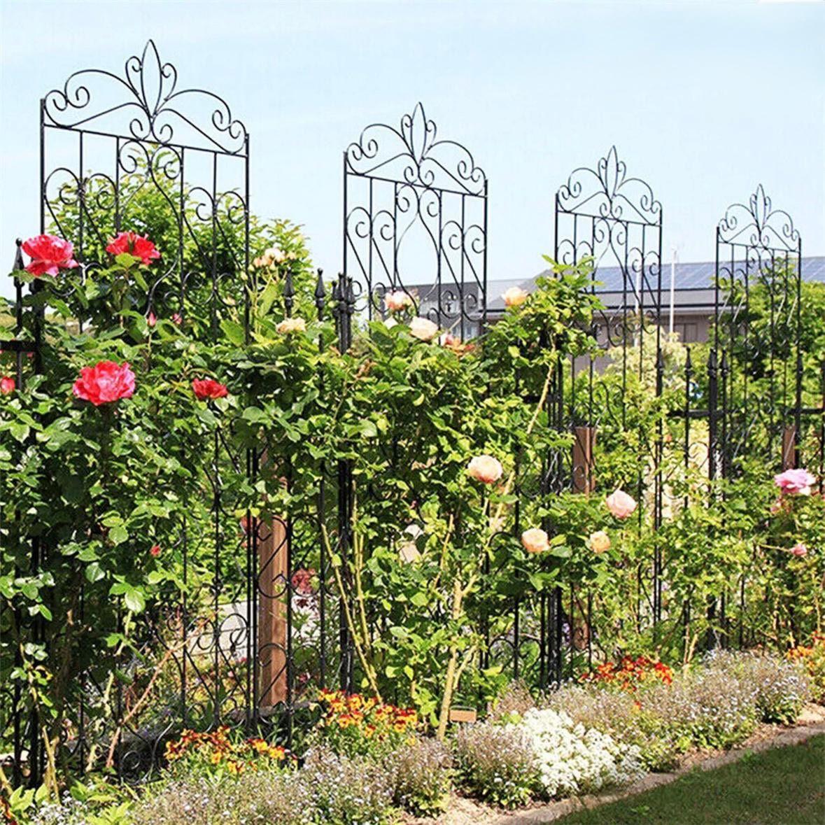 2er Set Rankgitter Metall Gartenspalier Rankhilfe Pflanzenstütze