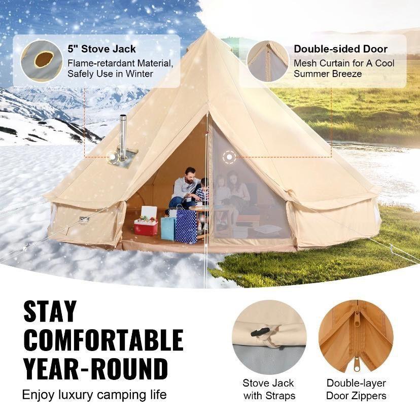 Glockenzelt im Jurten-Stil 3×2m Camping und Outdoor