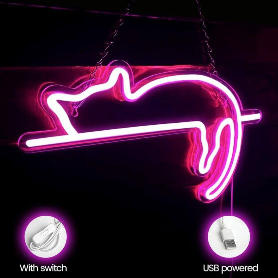 LED Neon Schild Katze