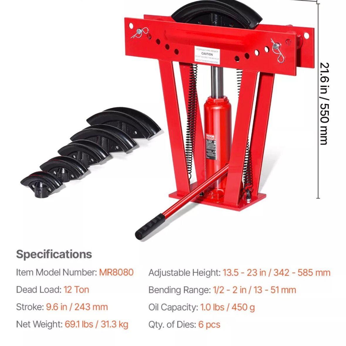 Hydraulische Rohrbiegemaschine 12 Tonnen