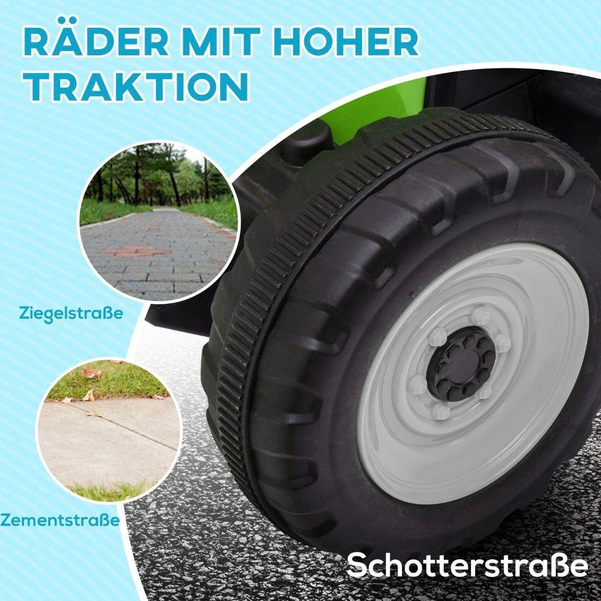 Kinder Elektro Traktor mit Anhänger 12V