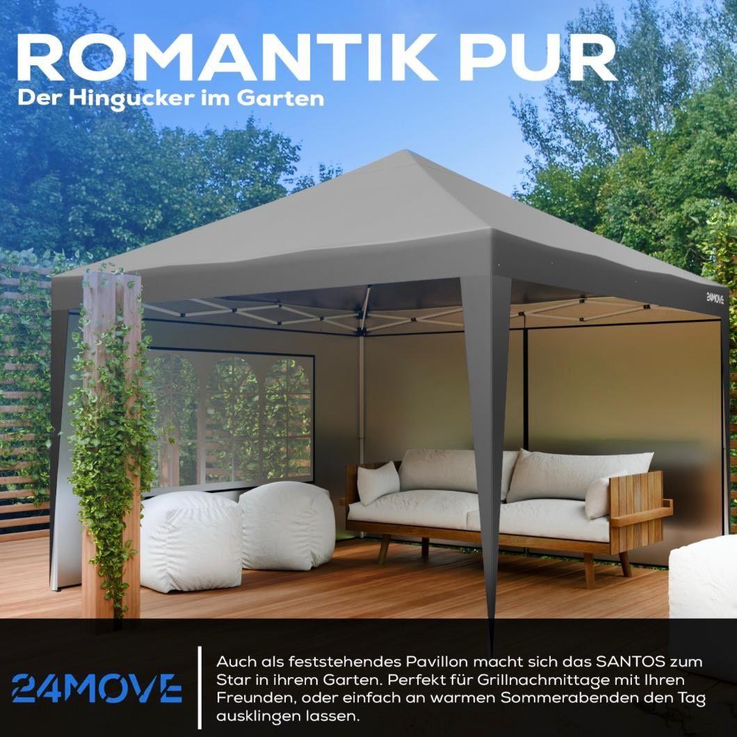 Pavillon 3×3m moderner Sonnenschutz für Garten & Terrasse