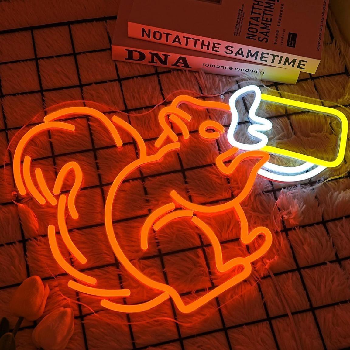 LED Neon Schild Eichhörnchen