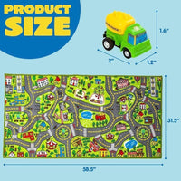 Spielteppich Stadt mit 12 Fahrzeugen Kinder Set