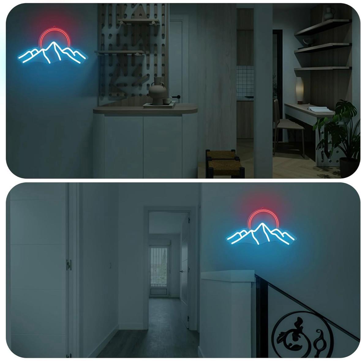 LED Neon Schild Mountain Sunrise