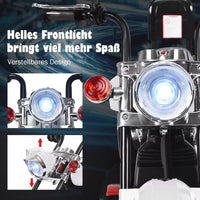 Elektrisches Kinder-Motorrad Dreirad Weiß
