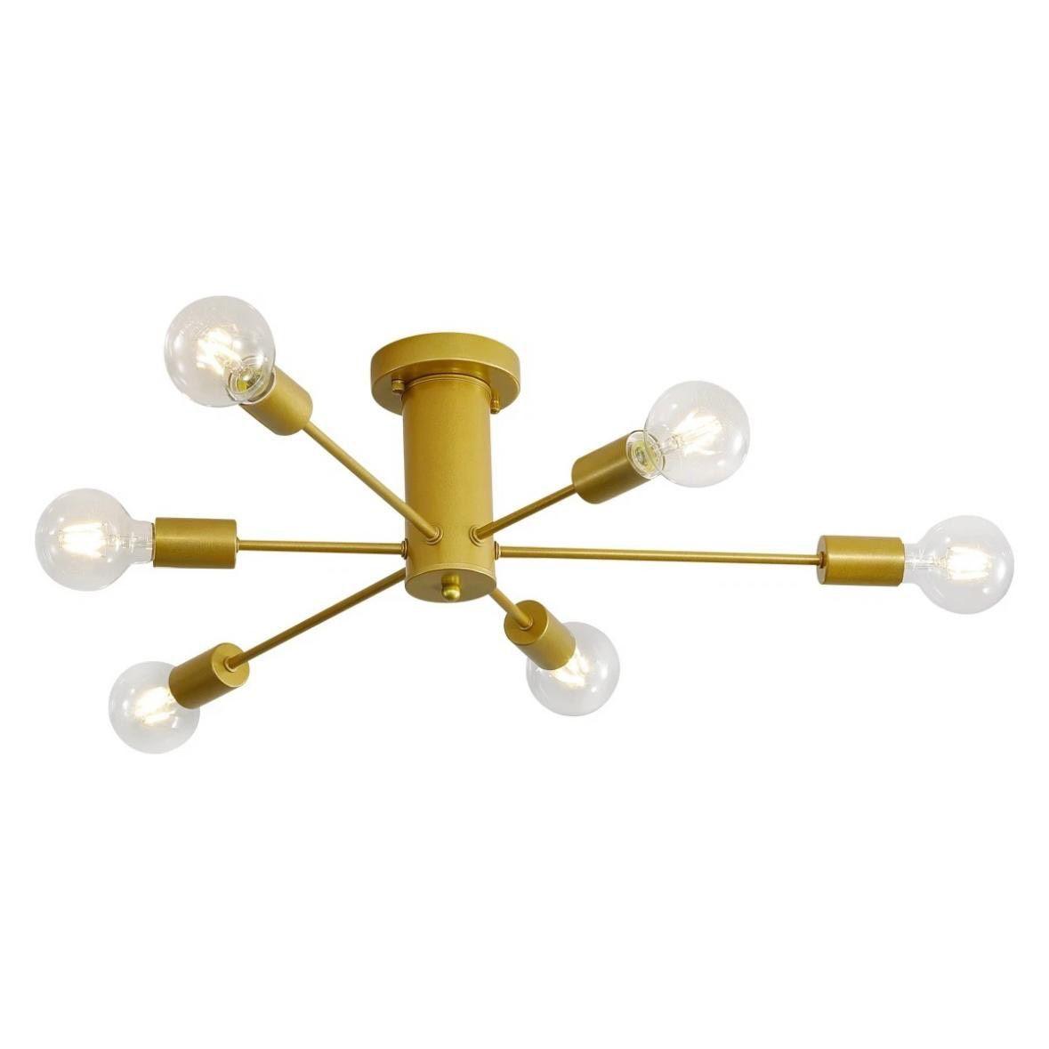 Moderne Deckenleuchte im Mid-Century-Design – Gold