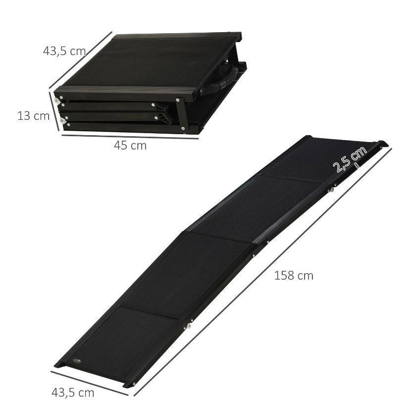 Hund Rampe Auto klappbar 158 cm Einstiegshilfe Haustier