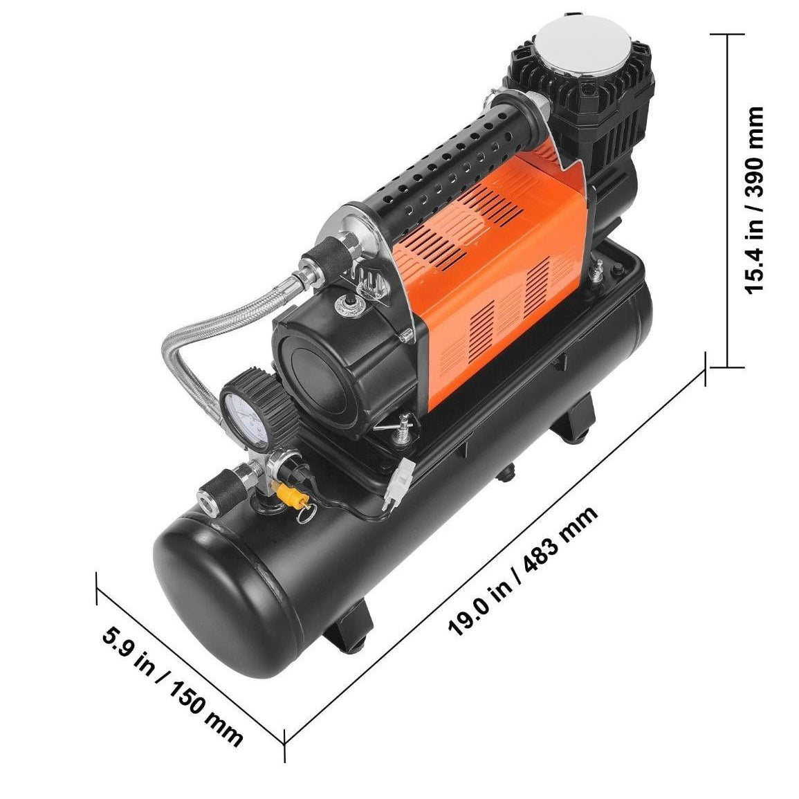 12V Luftkompressor 6L Tank Kompressor