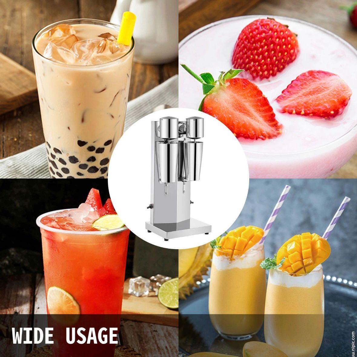 Milchshake Mixer Doppelkopf Edelstahl