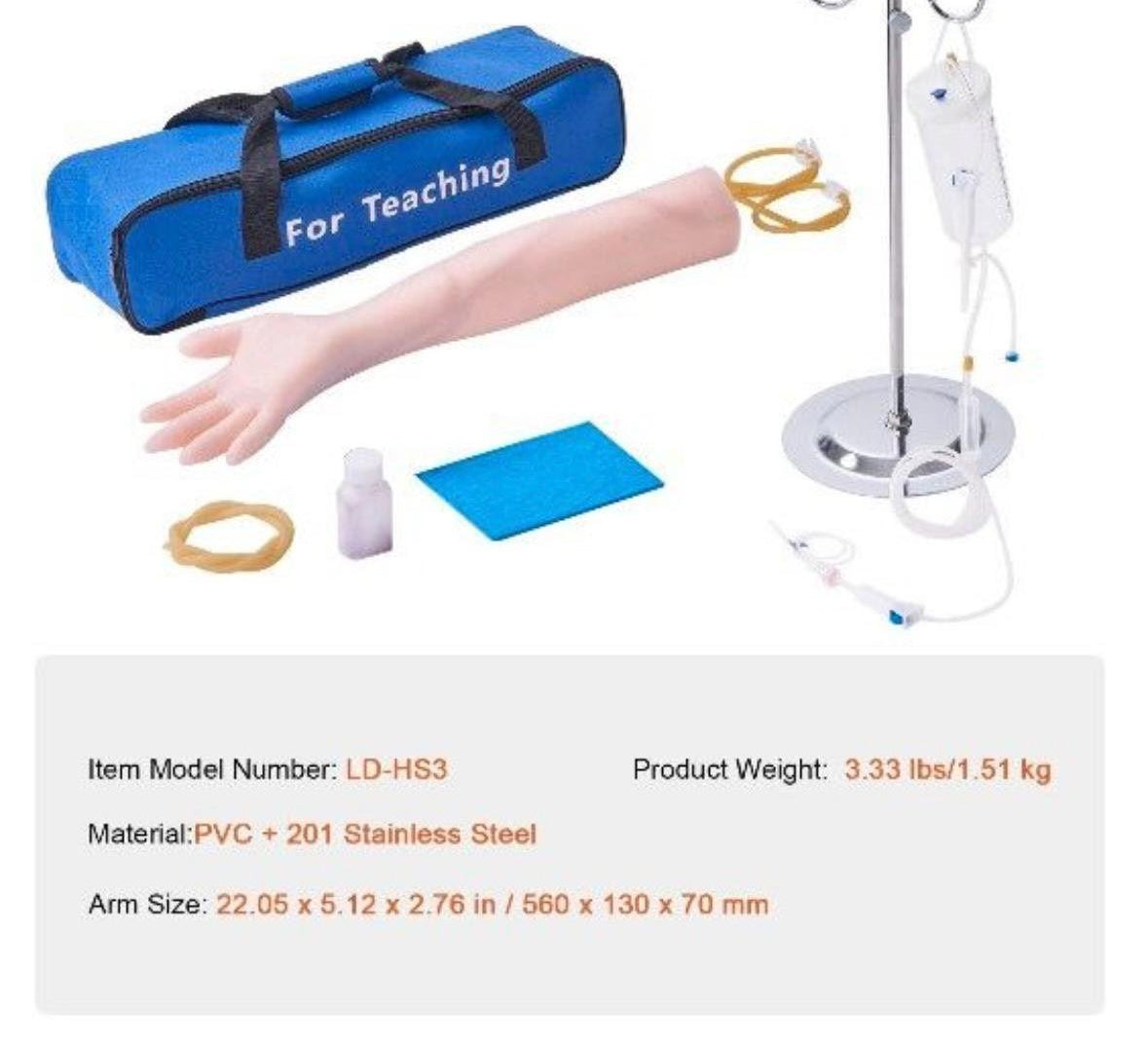 IV-Übungsarm Set – realitätsnahes Training für Venenpunktion & Infusion