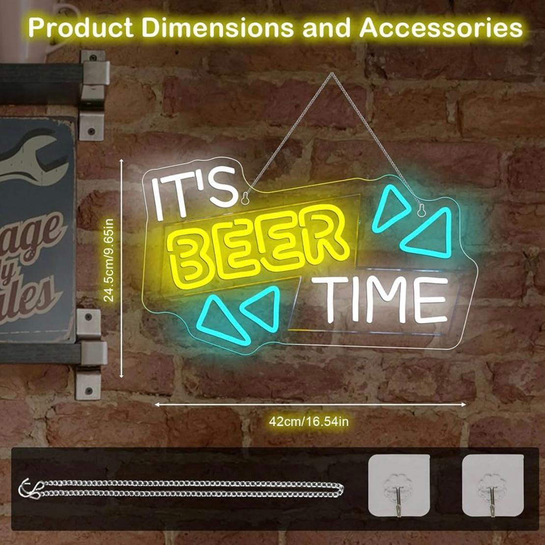LED Neon Schild It’s Beer Time