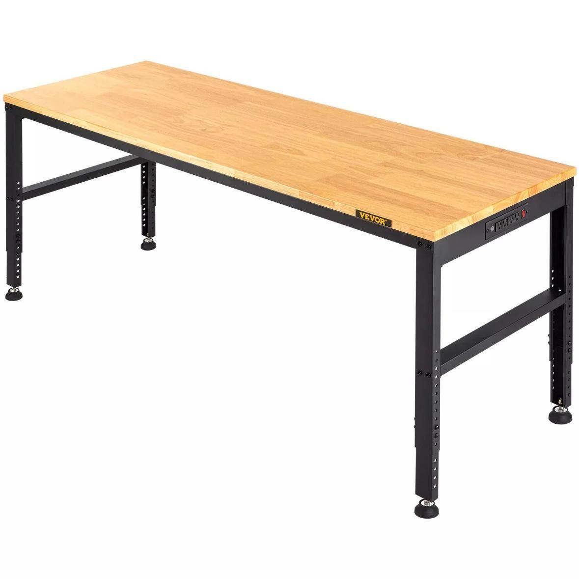 Höhenverstellbare Werkbank mit Steckdosenleiste 122cm bis 900kg