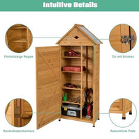 Gartenschrank Holz 177cm Geräteschrank Garten