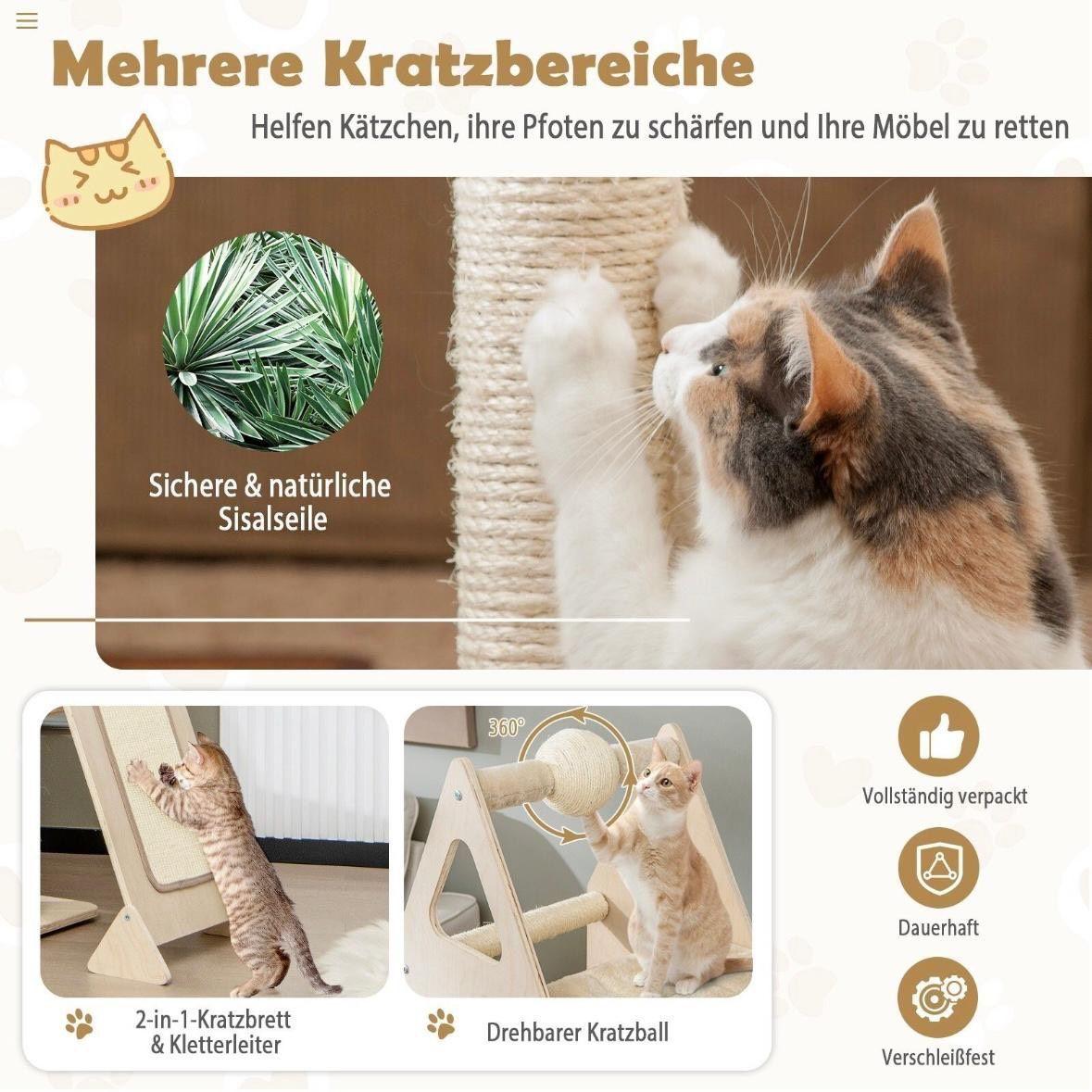 Kratzbaum Katzenbaum Katzenhöhle 155cm